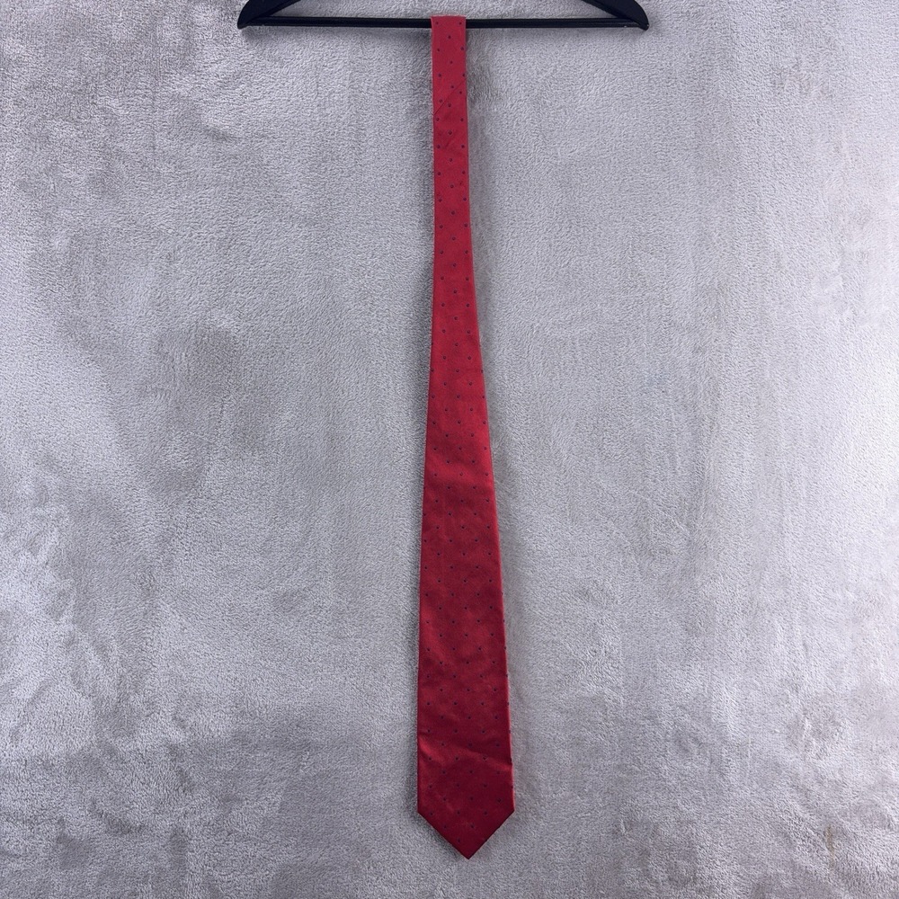 Brooks Brothers 346 Necktie Mens Red Blue Polka Dot Silk Classic Dress USA - Picture 3 of 6